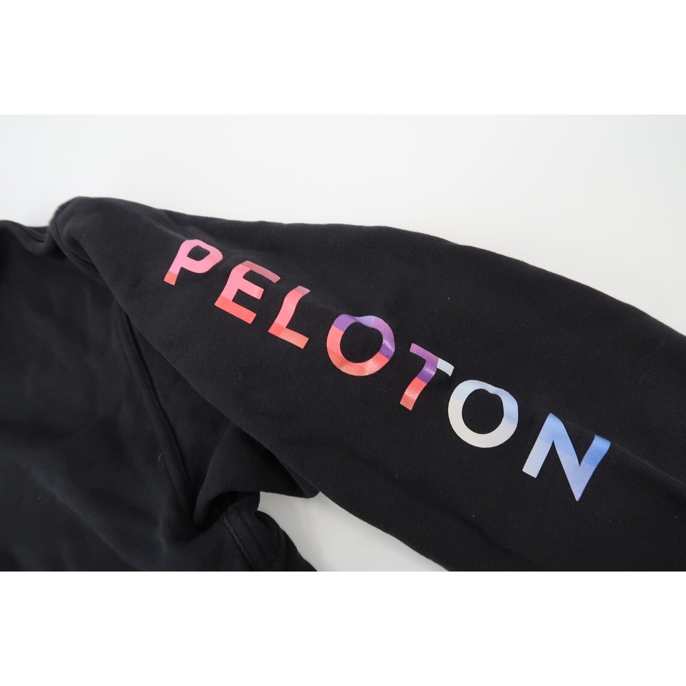 Lululemon Women's 6 Peloton All Yours Full Zip Hoodie Black Terry Sweatshirt - Picture 2 of 7